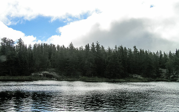Paddling the Haggart River.