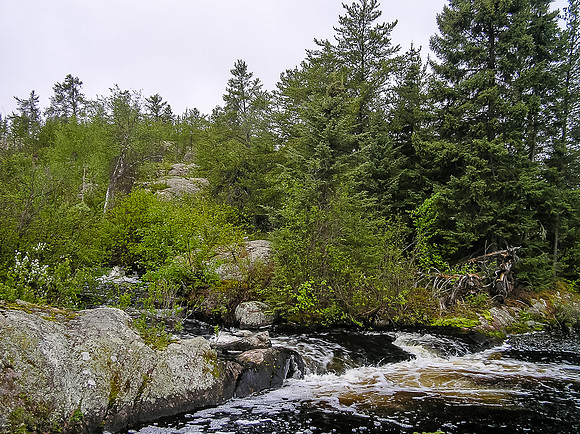 A falls along the Haggart River.