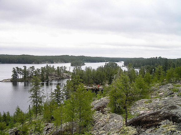 Camp on Crystal Lake as seen from a high point nearby - we stayed here on Monday and Friday nights.