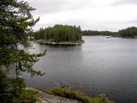Looking off our lunch spot on the Haggart River.