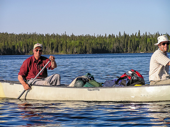 Paddling south on Donald Lake.