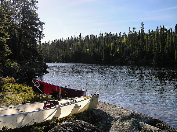 Morning at camp, ready to leave for the day.