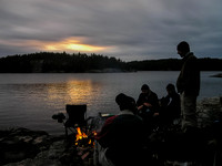 Another trip comes to a close with a nice evening camp fire on Crystal Lake.