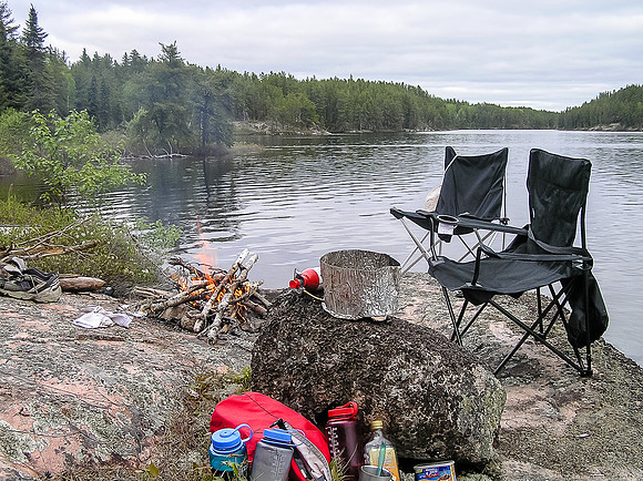 Time for some relaxation at camp.