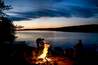 Monday comes to a close around a very cheerful bonfire.