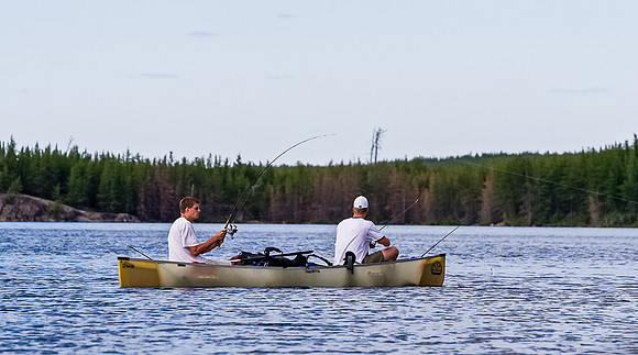 Fishing on Wilson Lake.