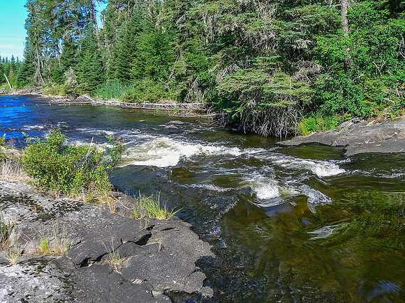 A small stream we portaged around between Chase and Midway Lakes.