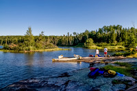 Our camp on Chase Lake was delightful, very open and with the promise of the breeze keeping the bugs away.