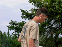 Bill at camp on Thursday morning on Chase Lake.
