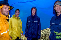 Yep! Back under a tarp - now we're all soaked.