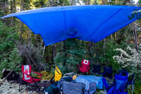 A random camp hacked into the bush somewhere on Snowshoe Lake.