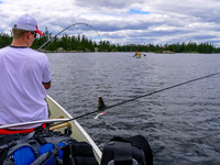 Catching fish in Reynar Lake