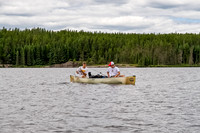 Catching fish in Petch Lake.