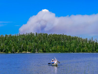 Looking back after lunch and spotting a wildfire!