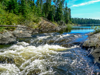 A small stream we portaged around between Chase and Midway Lakes.