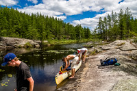 Interesting (and very short) portage into Petch Lake from Davidson - look at the elevation difference!