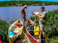 Another gorgeous day, finishing up another portage.
