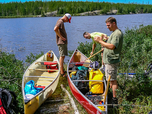 Another gorgeous day, finishing up another portage.