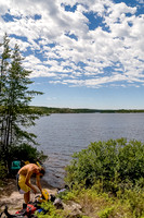 Another gorgeous day, finishing up another portage.