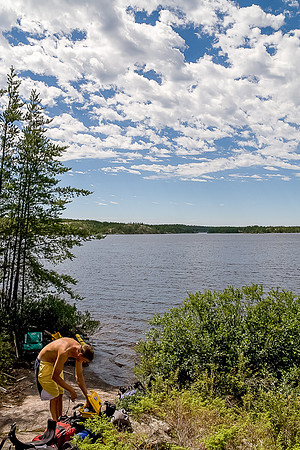 Another gorgeous day, finishing up another portage.