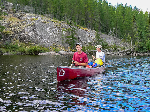 Fishing along the route to Raynor from Petch.