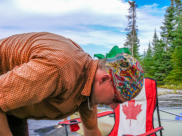 Camp on Wednesday evening - back on Chase Lake.
