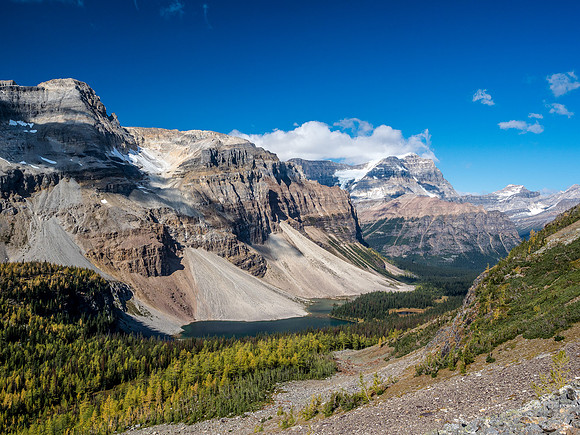 Pretty sweet views over the Whistling Valley towards Mount Ball.