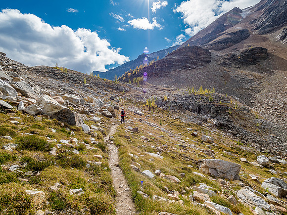 The final grunt back up to Whistling Pass.