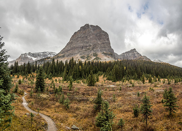 The east face of Greater Pharaoh stares back at me as I turn towards it - finally reaching the Pharaoh Creek valley floor.
