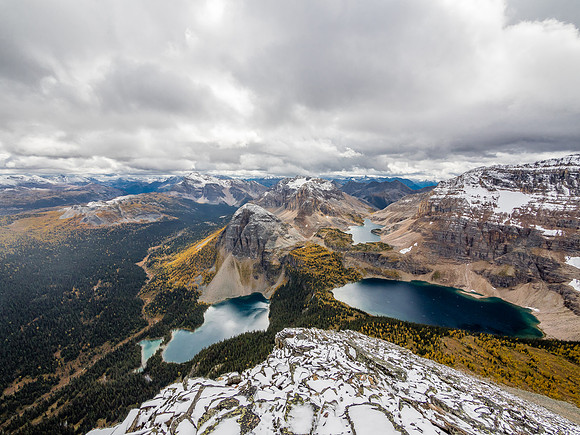 A wide angle view over the Egypt Lakes.