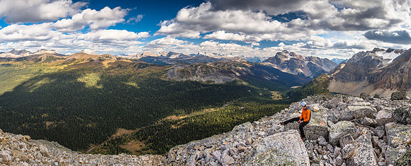 Phil takes in the scene over the Monarch Ramparts and Healy Pass.