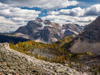 From the col, looking south over Talc Lake towards The Monarch.