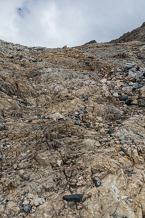 Staircase slabs lead to the upper bowls on Scarab Peak.
