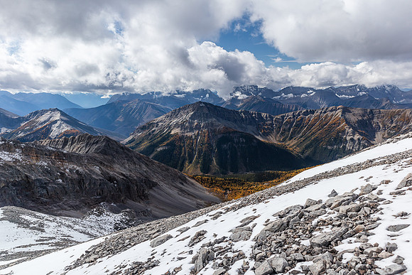Views from the south ridge looking SW to Hawk Ridge.