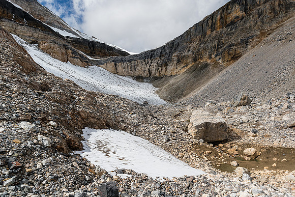 Looking back to the dying glacier.