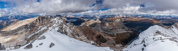 Summit views looking north include Haiduk, Ball, Pharaoh Peaks and Scarab / Egypt Lake.