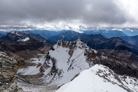 Following my ascent tracks down the south ridge.