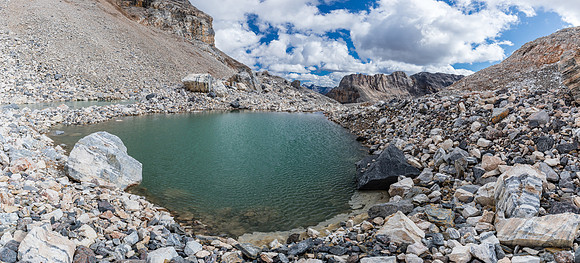 A second, melted tarn near the toe of the old glacier.