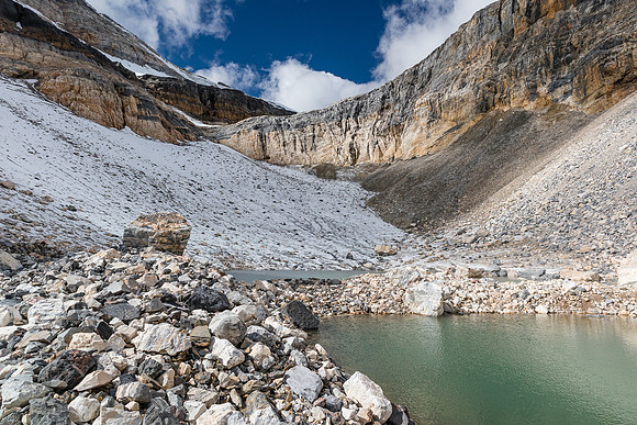 Looking back to the dying glacier.