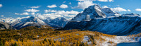 Hiking down from Healy Pass to the Healy Creek trail. Stunning larch views to The Monarch.