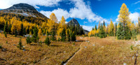 Descending the Talc Lake trail. The Sphinx at left, Pharaoh Peak at center.