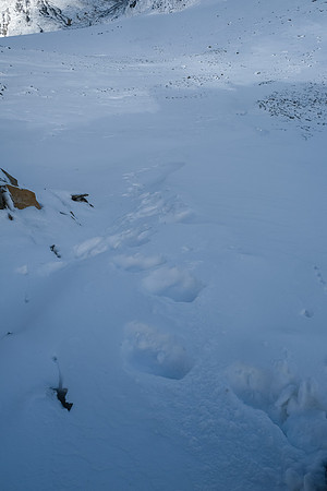A bit of soft slab formed while I was on the summit.