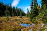 Traveling back down the Redearth Pass trail.