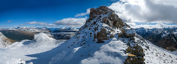 Looking south up the north ridge.