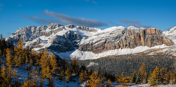 Natalko Peak with the upper route up the east face to the north ridge mostly visible.