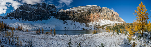 Natalko Peak looms over the outflow stream from Talc Lake.