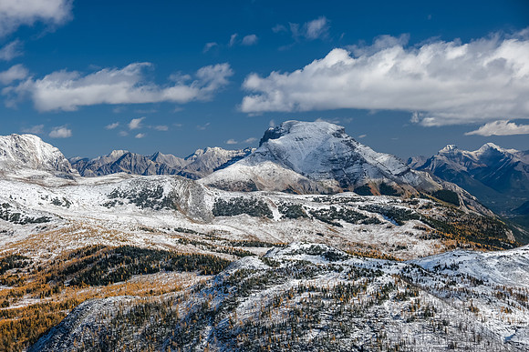 Mount Bourgeau over Healy Pass.