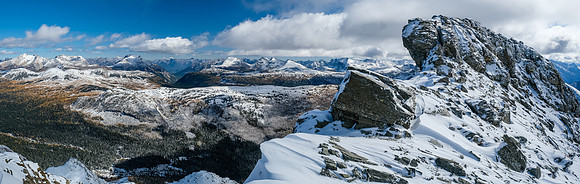 Scrambling to the summit via the north ridge.