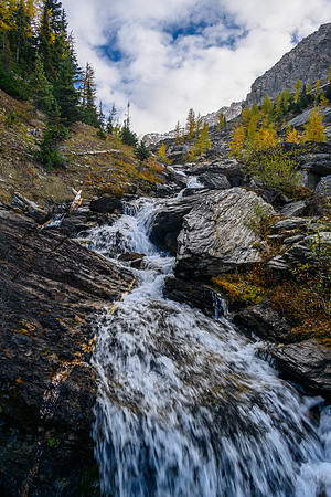 Crossing a small stream.