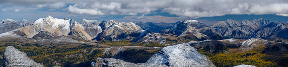 Brett (L), Black Brett, Healy Pass, Bourgeau and Rundle (R).